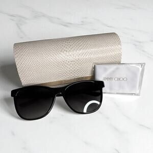 Jimmy Choo Sunglasses June/F/S 80790 56-17-140 Made In Italy Black Frames